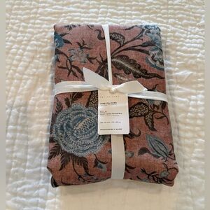 Pottery Barn ELLA Cotton Linen Floral Duvet Cover KING